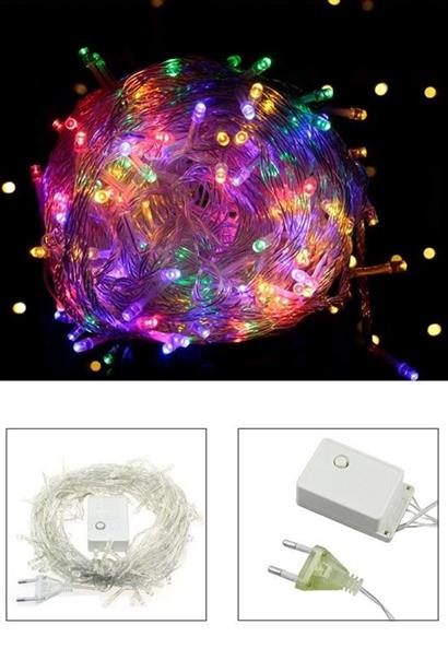 BUFFER® 10 Metre 100 Ledli 8 Fonksiyonlu Karışık Renkli RGB Led Lamba