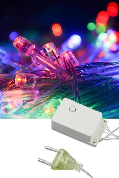 BUFFER® 10 Metre 100 Ledli 8 Fonksiyonlu Karışık Renkli RGB Led Lamba