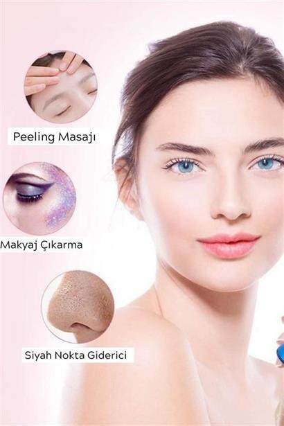 BUFFER® Çift İşlevli Renkli Cilt Yüz Temizleme Fırçası Peeling Masaj Etkili Gözenek Temizleyici Alet