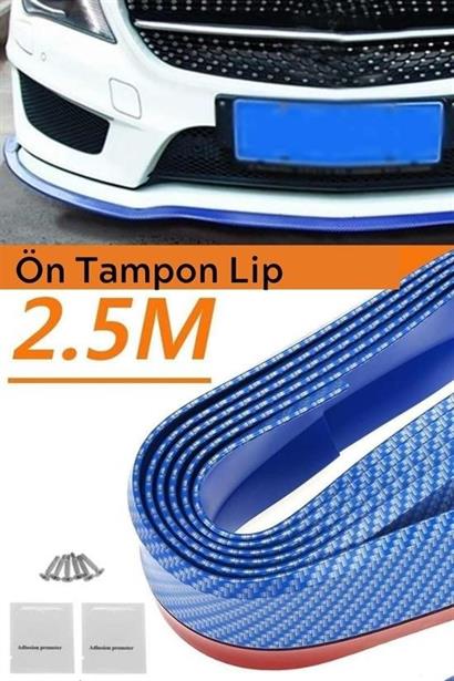 BUFFER® Mavi 2,5 Metre Araba Oto Ön Tampon Koruyucu Kauçuk Pratik Tampon Şerit Bant Döşeme Kiti