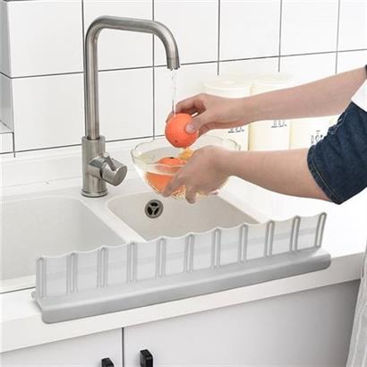 BUFFER® Vantuzlu Kauçuk Sıvı Su Sızdırmaz  Mutfak Banyo Duş Bariyeri Lavabo Kenar Tutucu Set